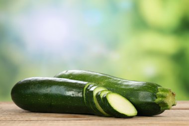Zucchini in summer with copyspace clipart