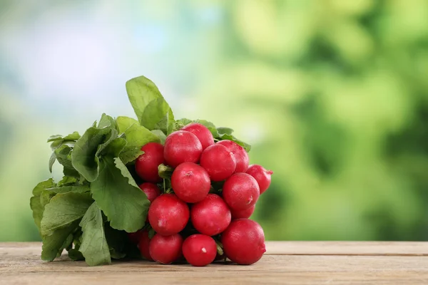 Bunch of red radish in summer with copyspace — Stock Photo, Image