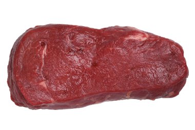 İzole ham sığır eti biftek