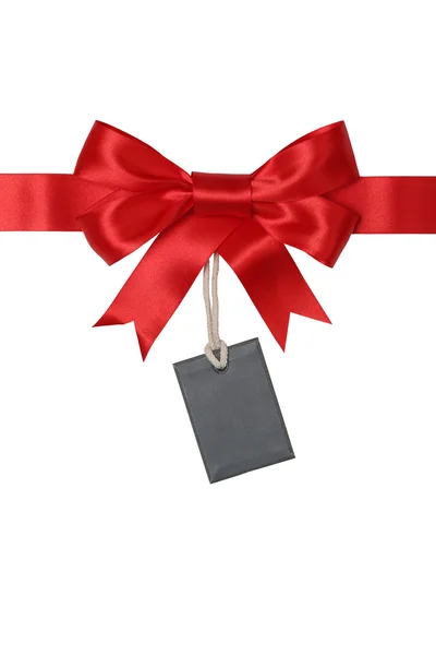 Etiqueta de regalo en blanco con lazo para regalos —  Fotos de Stock