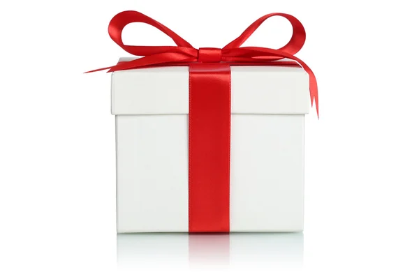 Coffret cadeau avec ruban pour cadeaux de Noël, d'anniversaire ou de Valenti — Photo