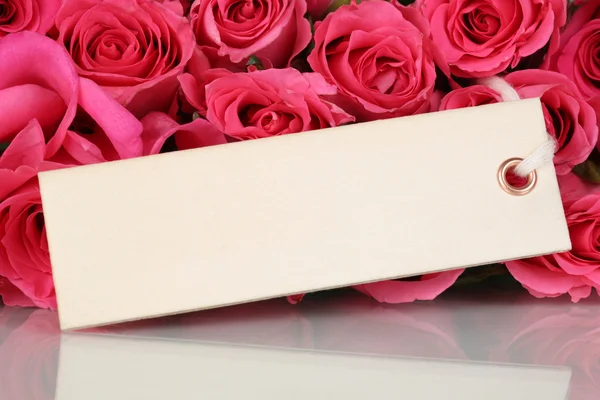 Gül çiçek Sevgililer veya anneler günü tebrik kartı — Stok fotoğraf