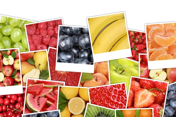 Fondo de frutas con manzanas, naranjas, limones y copyspace —  Fotos de Stock