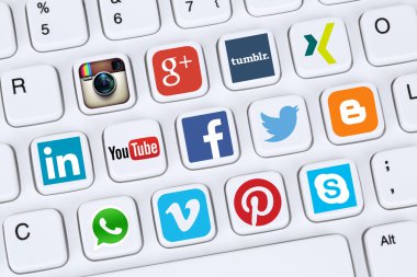 Sosyal Medya Icons Facebook, Youtube, Twitter, XING, salgın gibi