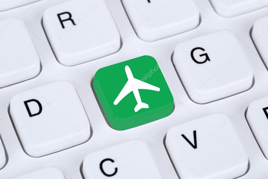 Booking flight and holidays online shopping e-commerce internet 