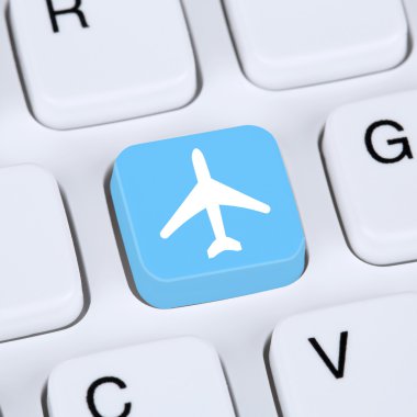 Uçuşlar ve tatil online e-ticaret rezervasyon Internet kavramı 