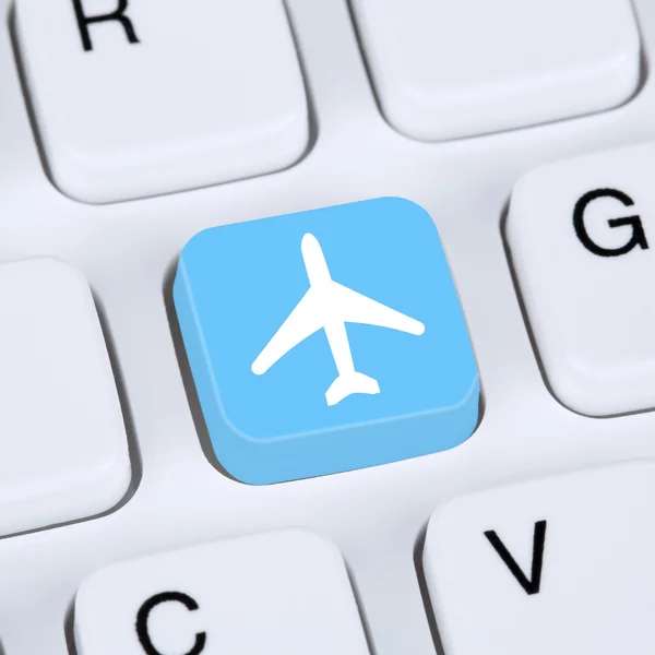 Internet concept booking voli e vacanze online e-commerce — Foto Stock