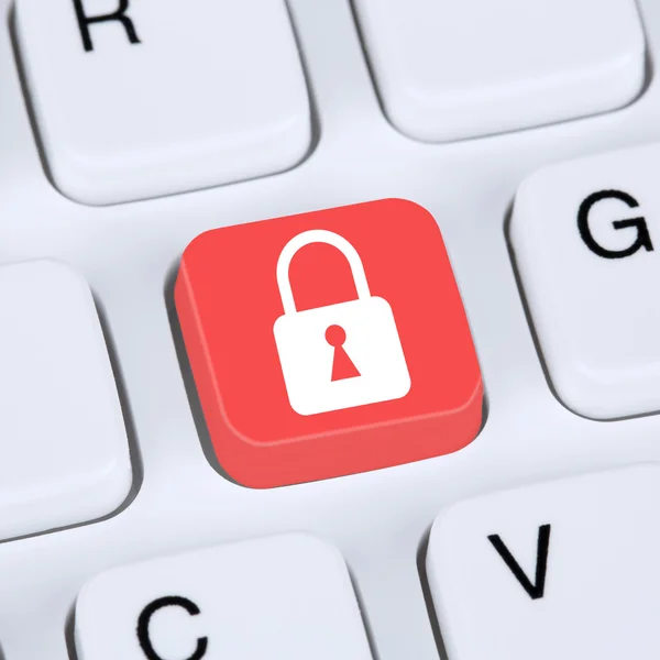 Internet concept computer security lock symbol — Stock Photo, Image