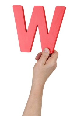 Harf W alfabesinden tutan el