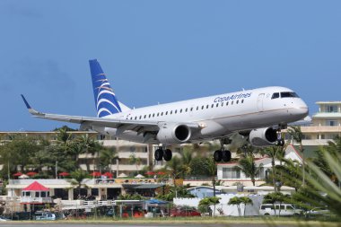 St. Maarten Havalimanı açılış Copa Havayolları Embraer Erj190 uçak