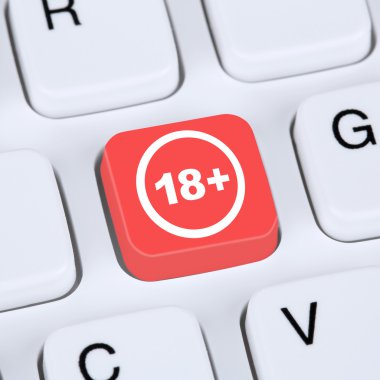 18 yaşındaki securi bilgisayardan Internet kavramı uyarı sembolü