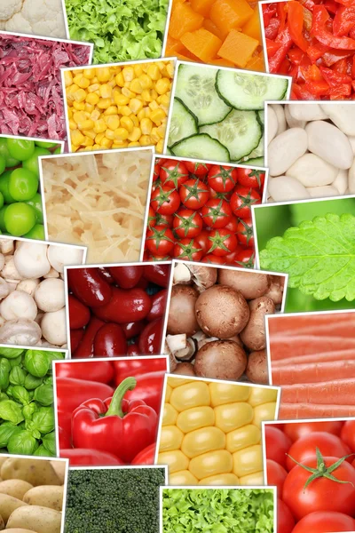 Vegan and vegetarian vegetables background with tomatoes, paprik — Stock Photo, Image