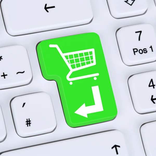 Internet concept online shopping comprare e-commerce shop — Foto Stock