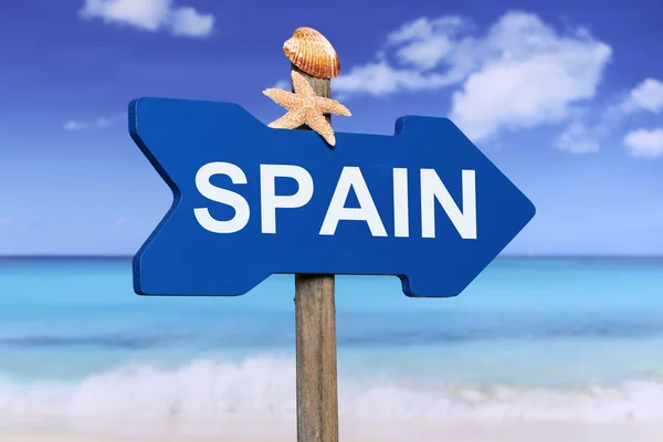 Spain with beach in summer on vacation — Stock Photo, Image