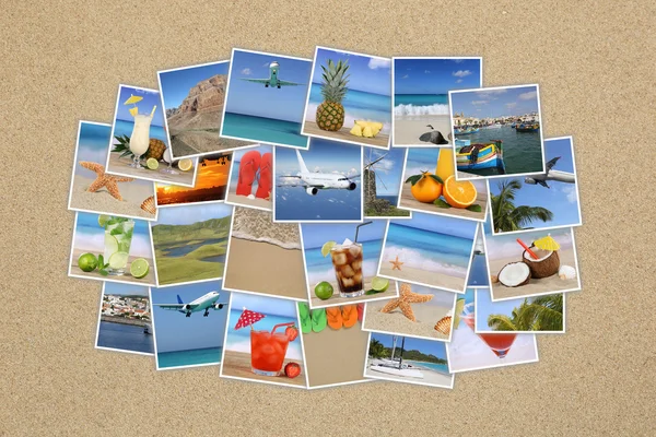 Photo cloud with summer vacation, beach, holiday, traveling on s — Stock Photo, Image