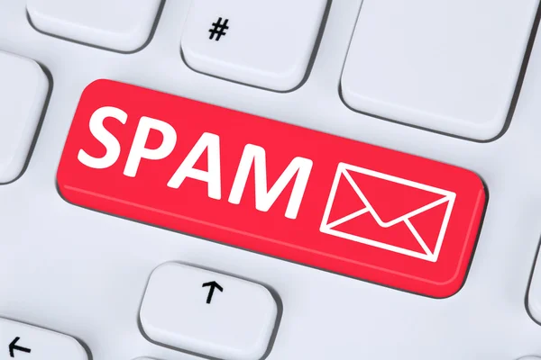 Versenden von Spam-Mails über das Internet — Stockfoto