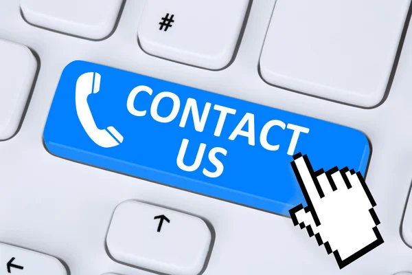 Neem contact op met ons bellen dienst klant hotline telefoon symbool — Stockfoto