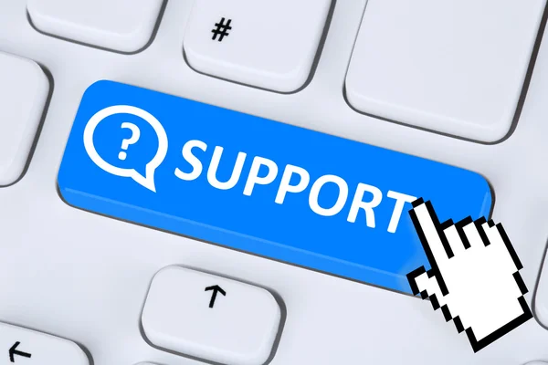 Support online hjälp kontakt kundtjänst service telefon på den i — Stockfoto