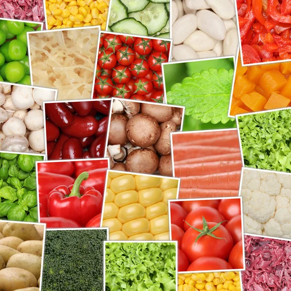 Vegan and vegetarian vegetables background with tomatoes, paprik — Stock Photo, Image