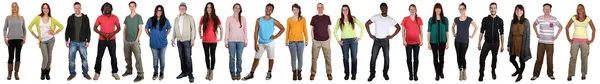 Smiling happy multicultural multi ethnic group of young people s — Stock Photo, Image