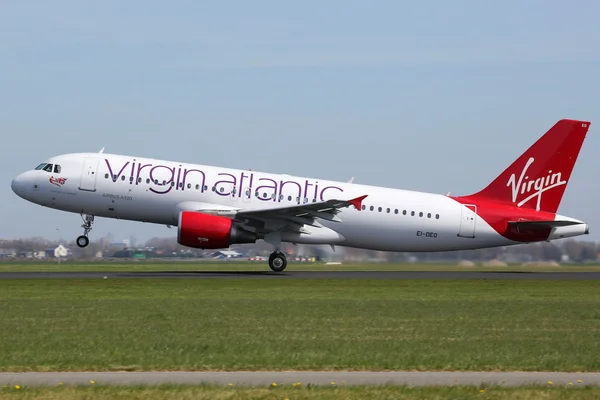 Virgin Atlantic Airbus A320 αεροπλάνο — Φωτογραφία Αρχείου