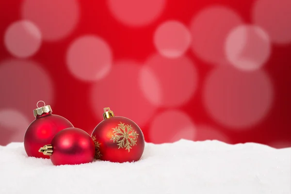 Weihnachtskarte Hintergrunddekoration mit Schnee — Stockfoto
