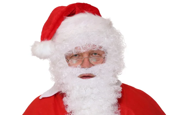 Santa Claus Christmas portrait isolated — Stock Photo, Image