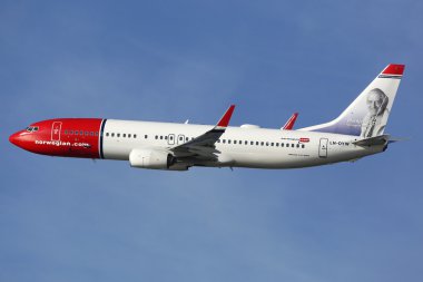 Norwegian Boeing B737-800 airplane clipart
