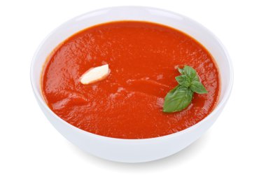 Domates çorbası yemek domates izole kase