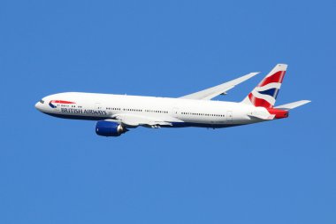 British Airways uçak Boeing 777-200er Londra Heathrow Havalimanı