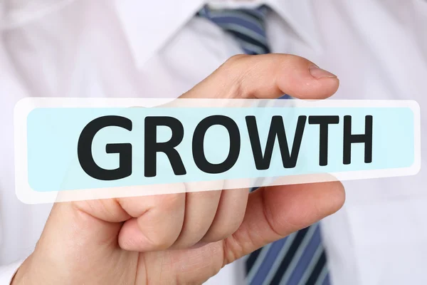 Conceito de negócio de empresário com crescimento sucesso crescente — Fotografia de Stock
