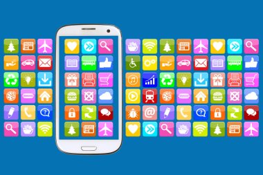 Internet iletişimi uygulama apps uygulamaları ile akıllı telefon