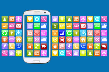 Internet iletişimi uygulama apps uygulamaları ile akıllı telefon