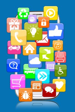Akıllı telefon mobil internet komünist uygulama apps uygulamaları ile