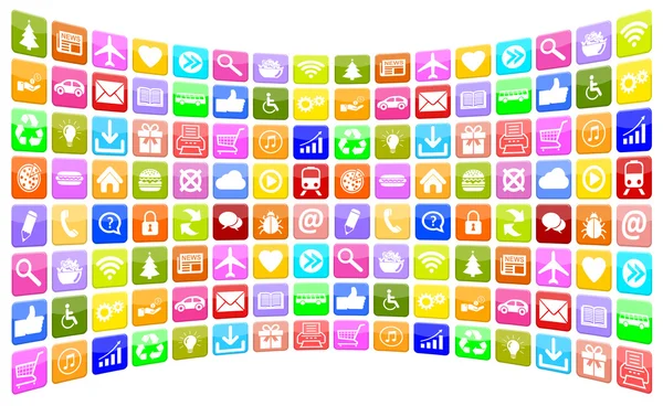 Ansökan Apps App ikon ikoner insamling för mobil eller smart p — Stockfoto