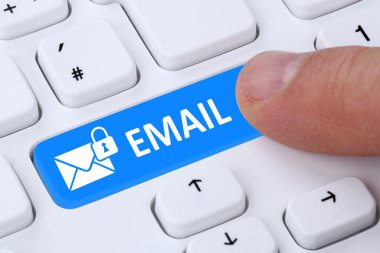 Sending encrypted E-Mail email protection secure mail via intern