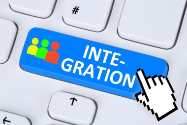 Integration refugees immigration multicultural diversity on inte clipart