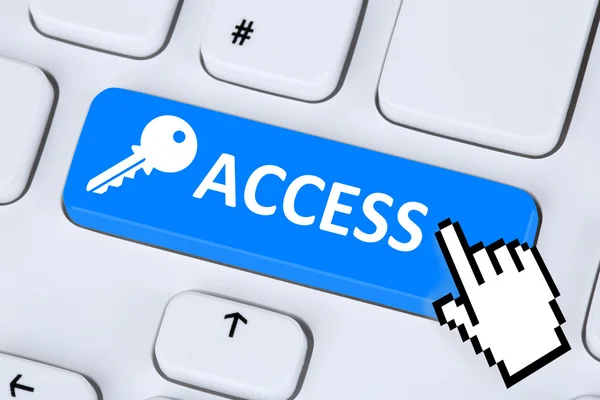 Accesso internet web www chiave protezione dei dati di blocco del computer securi — Foto Stock