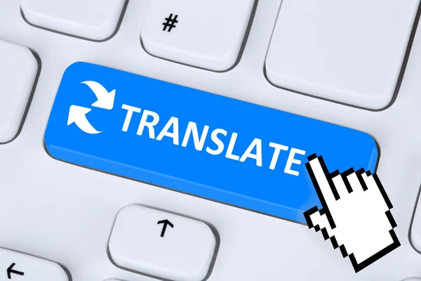 Terjemahkan penerjemah bahasa terjemahan di internet — Stok Foto
