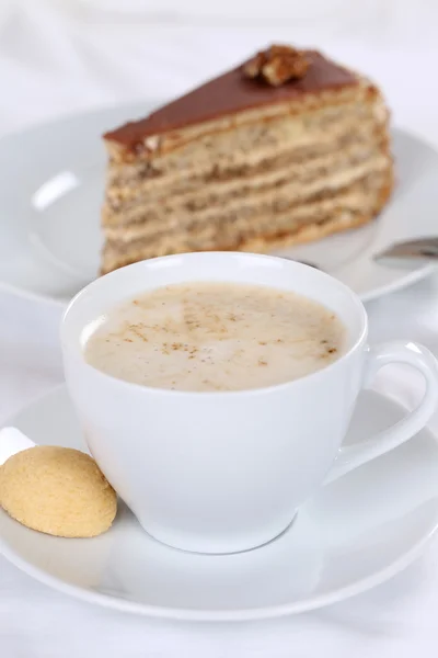 Kawa i ciastko deser tarta — Zdjęcie stockowe