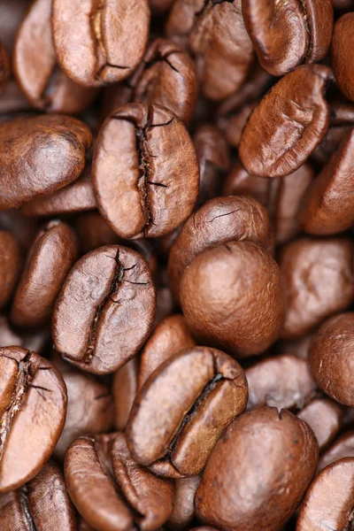 Kaffebönor mat bakgrund — Stockfoto