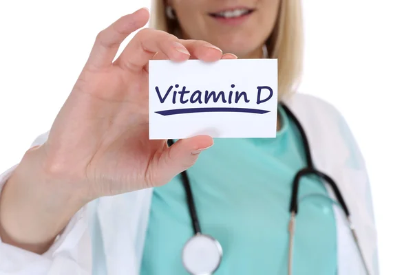 Vitamina D vitaminas alimentación saludable estilo de vida médico enfermera salud —  Fotos de Stock