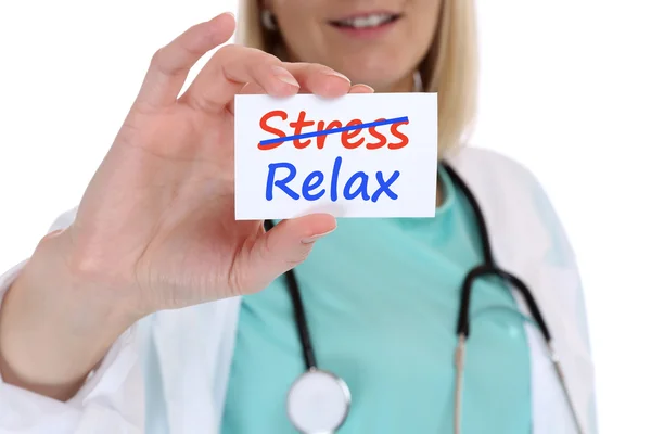 Estresse estressado relaxar relaxado burnout doença doente médico saudável — Fotografia de Stock