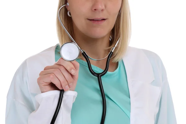 Doktor zahalené srdcem stetoskop lékařský — Stock fotografie
