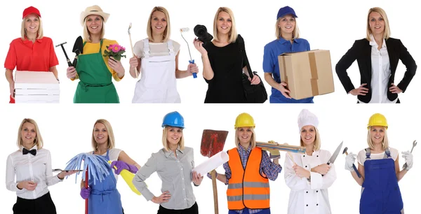 Gruppo di lavoratori professioni donne imprese ritratto ritratti c — Foto Stock