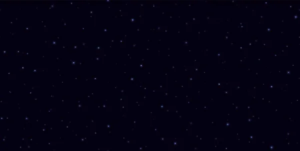 Νυχτερινός ουρανός με λαμπερά αστέρια χωρίς ραφή μοτίβο. Πυγολαμπίδες που πετούν μέσα στη νύχτα, μπλε αστράφτουν σε σκούρο φόντο. — Διανυσματικό Αρχείο