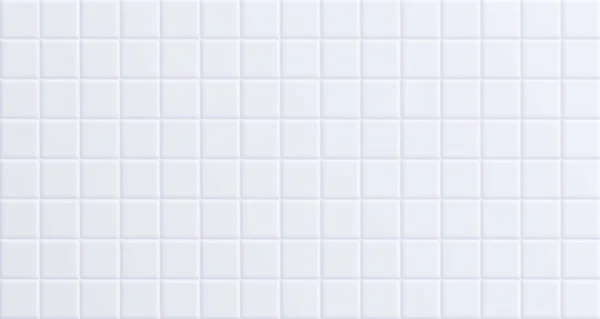 Fehér fürdőszoba csempe, tiszta kerámia fal felület háttér. — Stock Vector