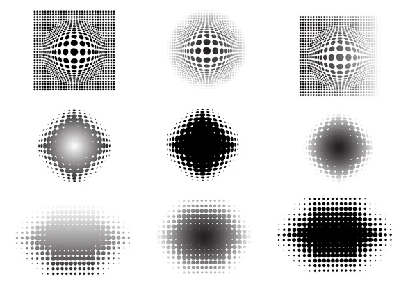9 décoloration circulaire — Image vectorielle