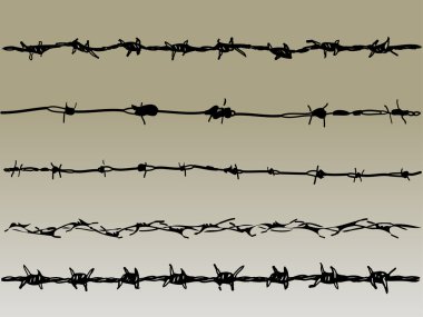 Barbed Wire elements 1 clipart