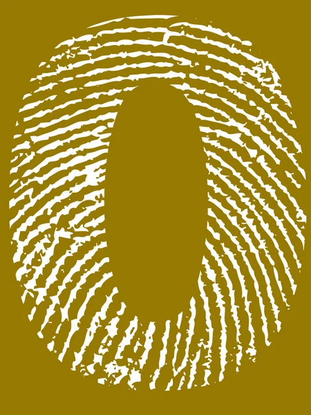 Fingerprint Number 0 — Stock Vector